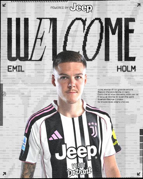 尤文官方:博洛尼亚后卫霍尔姆租借加盟球队,租期至今年6月